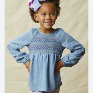 Matilda Jane Blue Smocked Kids Blouse